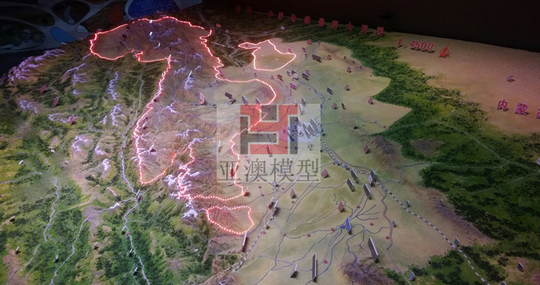 張掖丹霞地質(zhì)博物館---地形地貌沙盤、大型地貌(圖2)